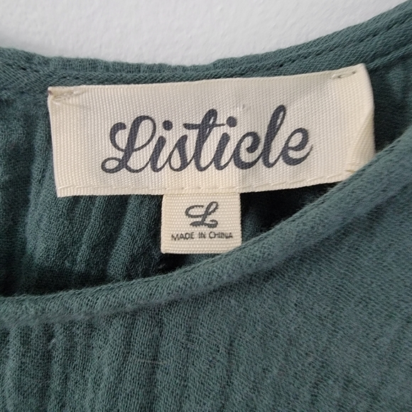 Listicle | Olive Green 2 Piece Peplum Top Short Set - Picture 11 of 12